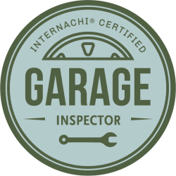 InterNACHI certified garage inspector badge